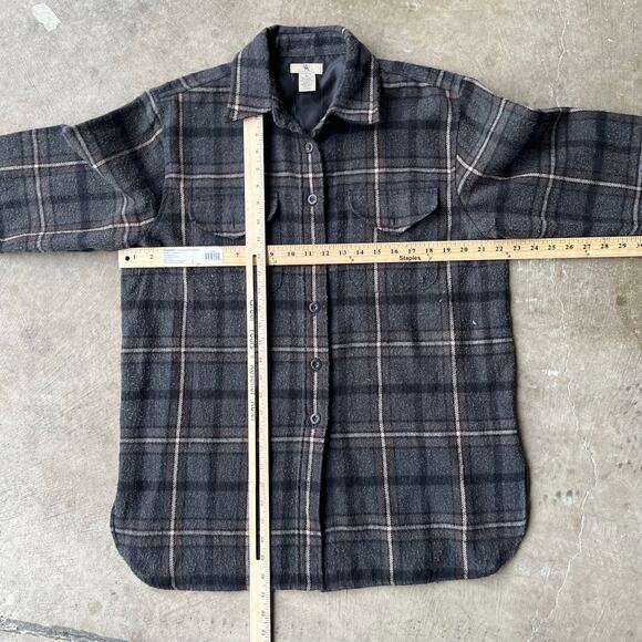 VINTAGE WOOL ACRYLIC BOARD SHIRT FLANNEL MEDIUM GRAY - Picture 4 of 4